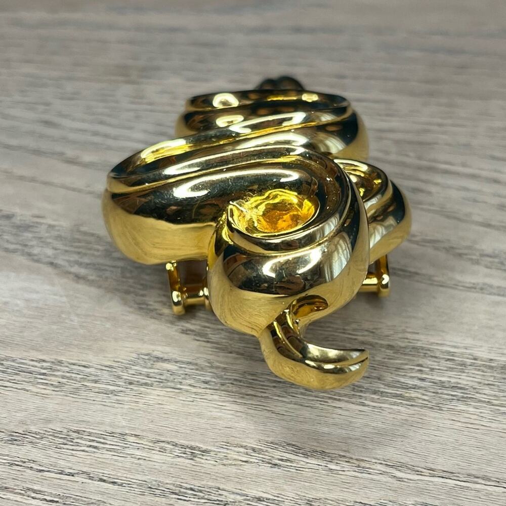 Kieselstein-Cord Snake Serpent Gold Art Bronze Buckle White Lizard Belt RARE - Picture 5 of 12